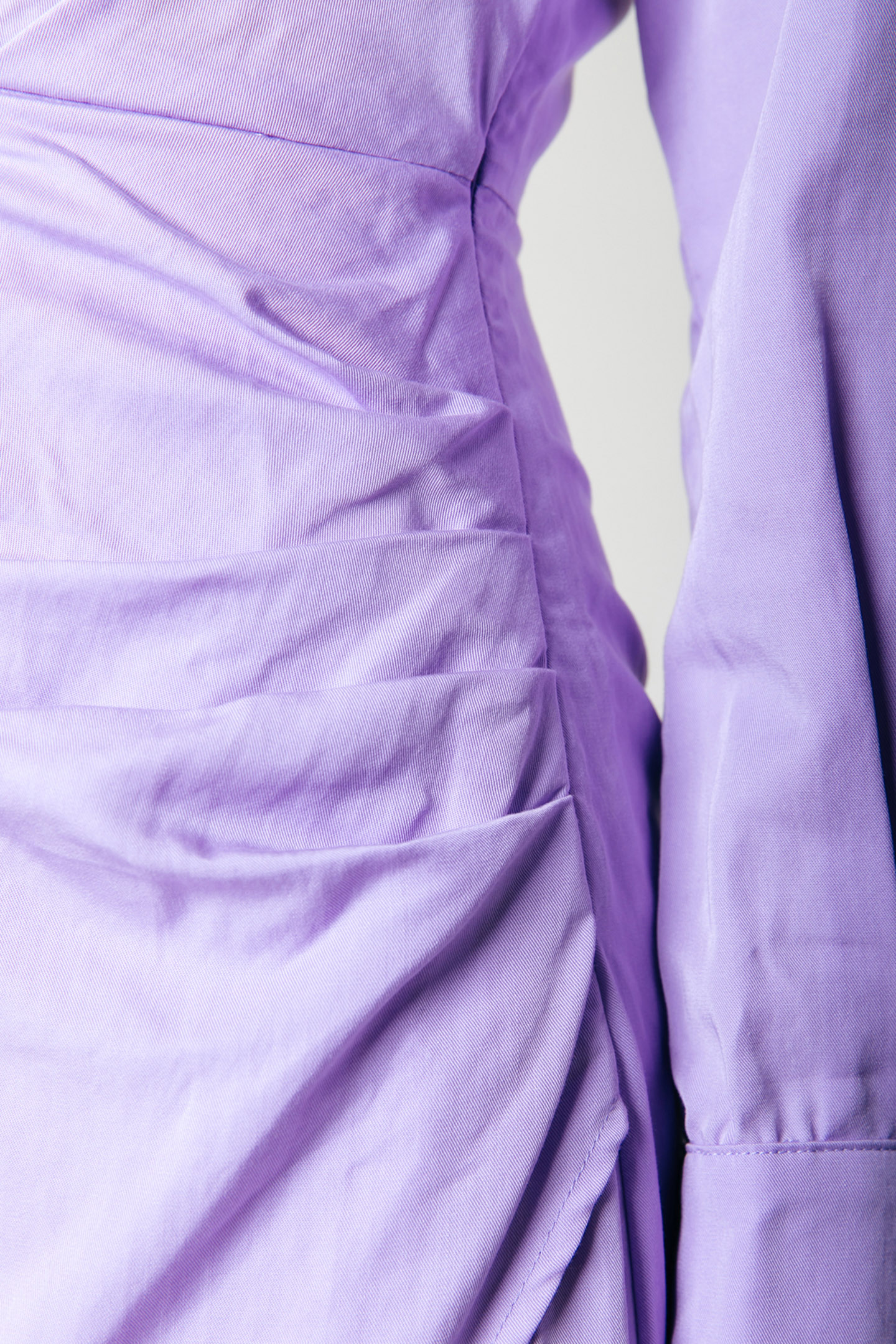 RUNA UNI FAKE WRAP DRESS LS PASTEL LILAC 5