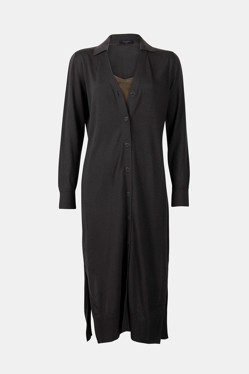 ADINA DRESS DARK KHAKI GREEN 3