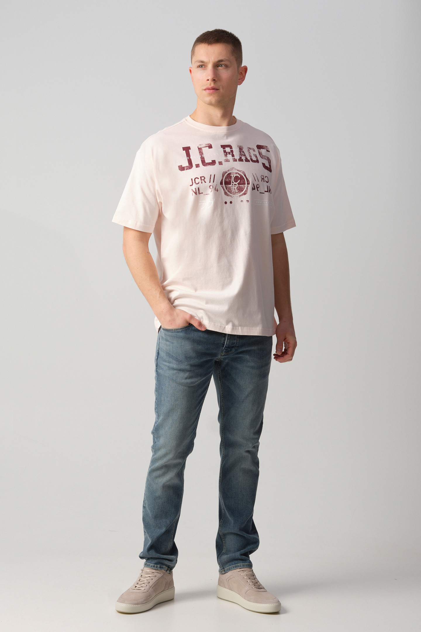 TIJMEN T-SHIRT KM PINK SALT by J.C. Rags