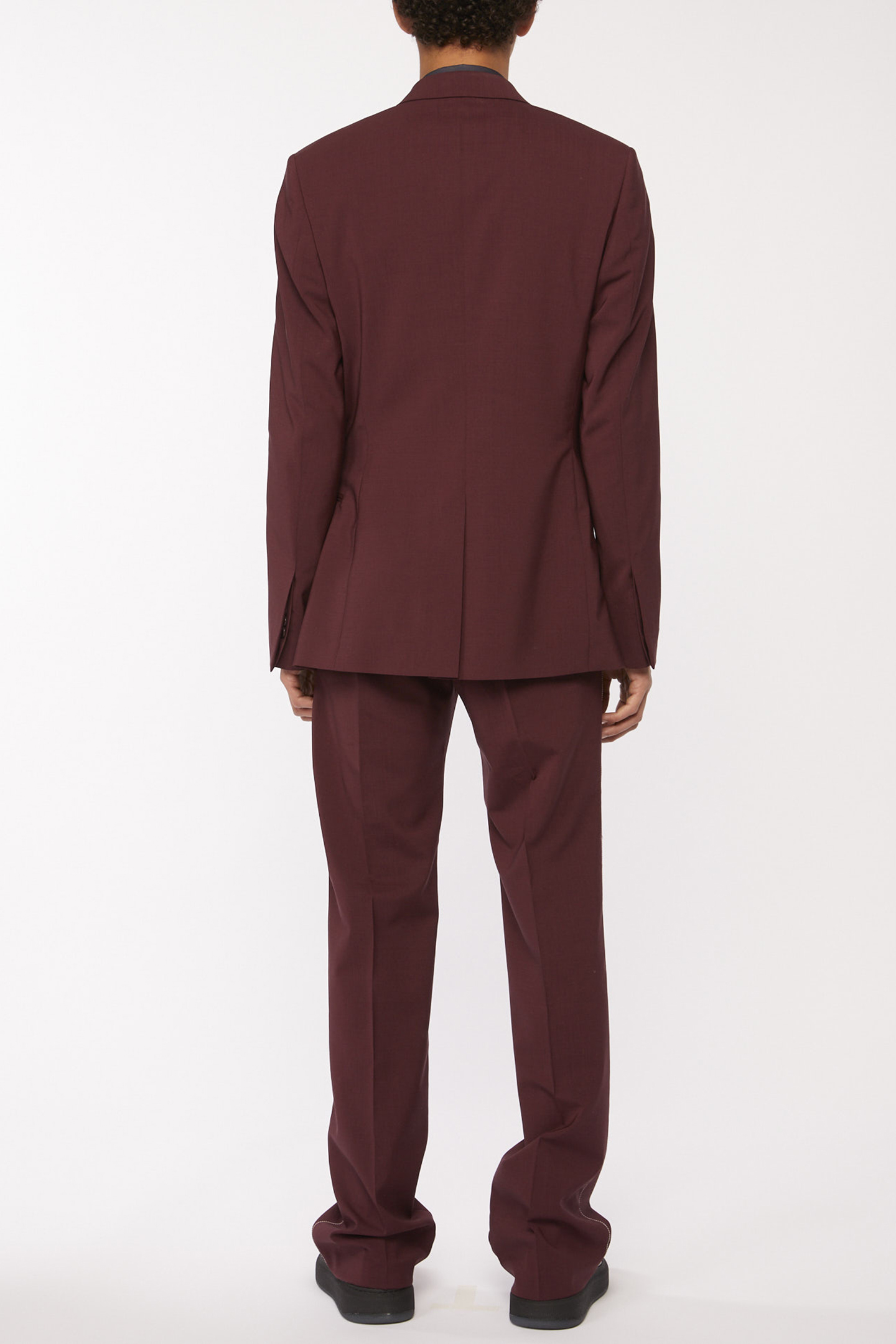 GENTS CONCEALED 2 BTN JACKET BURGUNDY/ BORDE 4