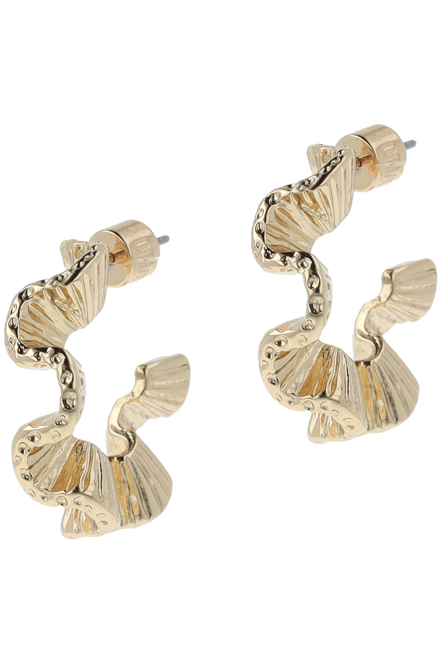 SQUIGGLE GOLD HOOPS 3