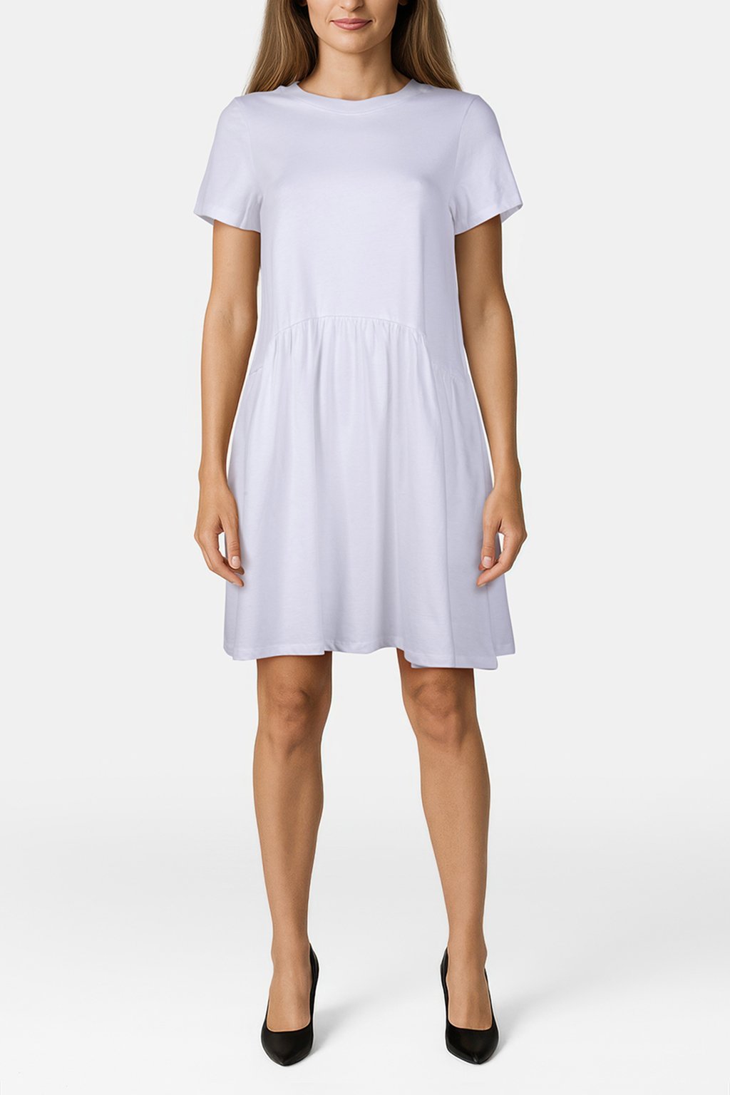 T-SHIRT DRESS ORGANIC WHITE by Rich & Royal