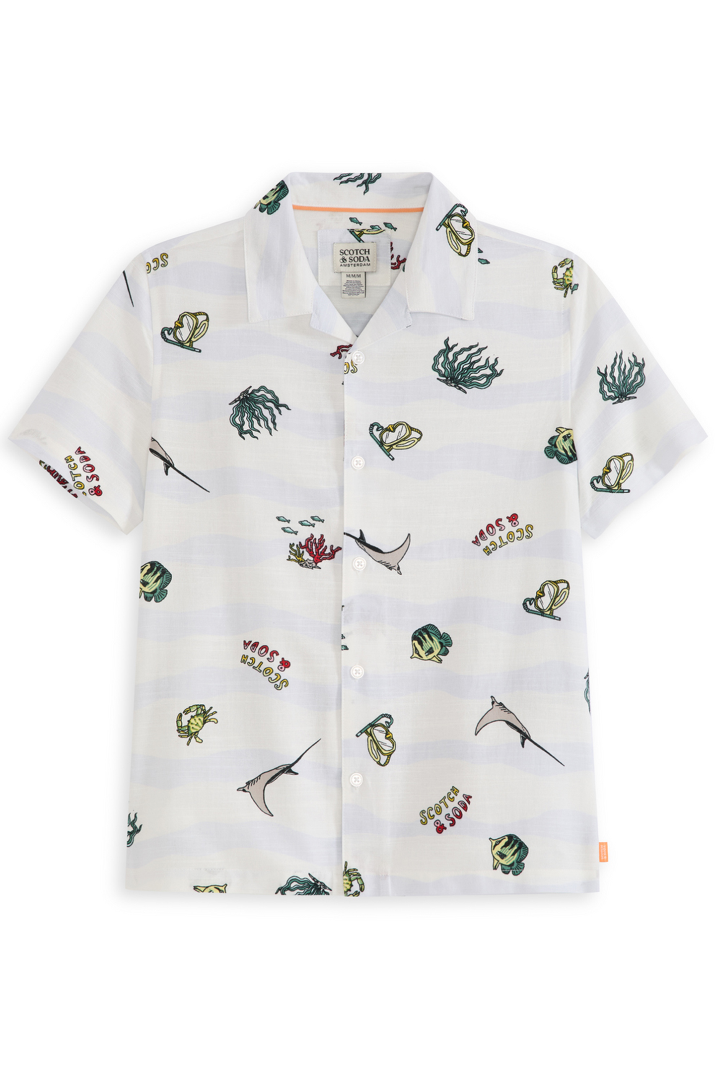 BIG BOYS 2PC PRINTED WOVEN BUTTON UP SHIRT & SHORT SET WHITE 3