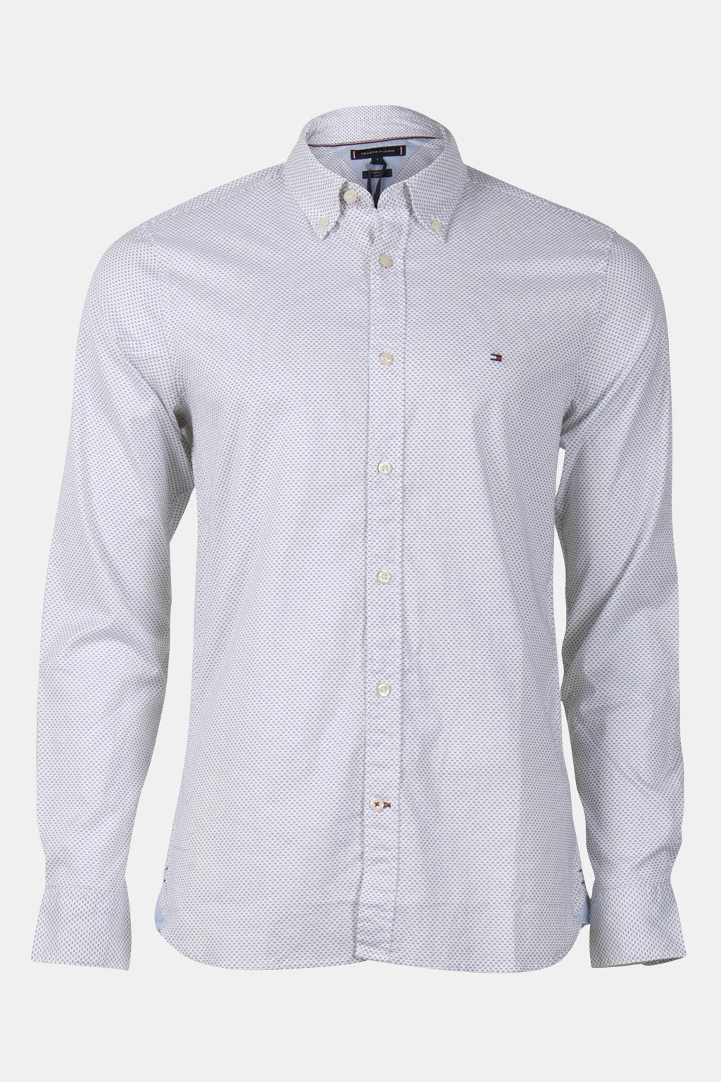 FLEX MINI PRINT SHIRT RELAXED FIT WHITE/DESERT SKY 3