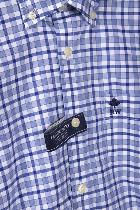 CUSTOM FIT CHECKED SHIRT WITH POCKET MULTI 3