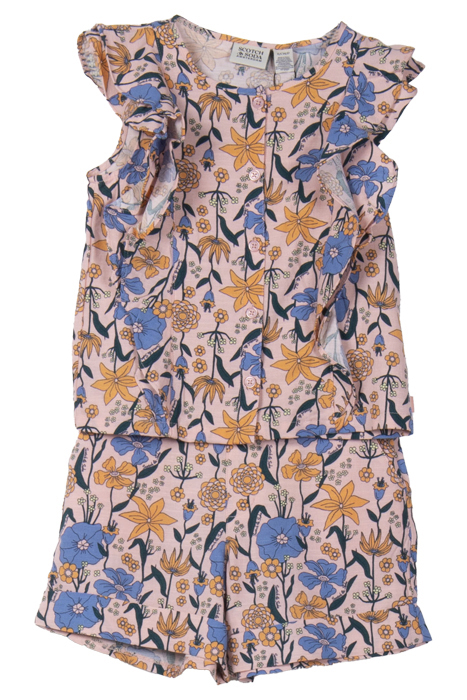 S&S GIRLS SHORT SET LT PASTEL PINK 1