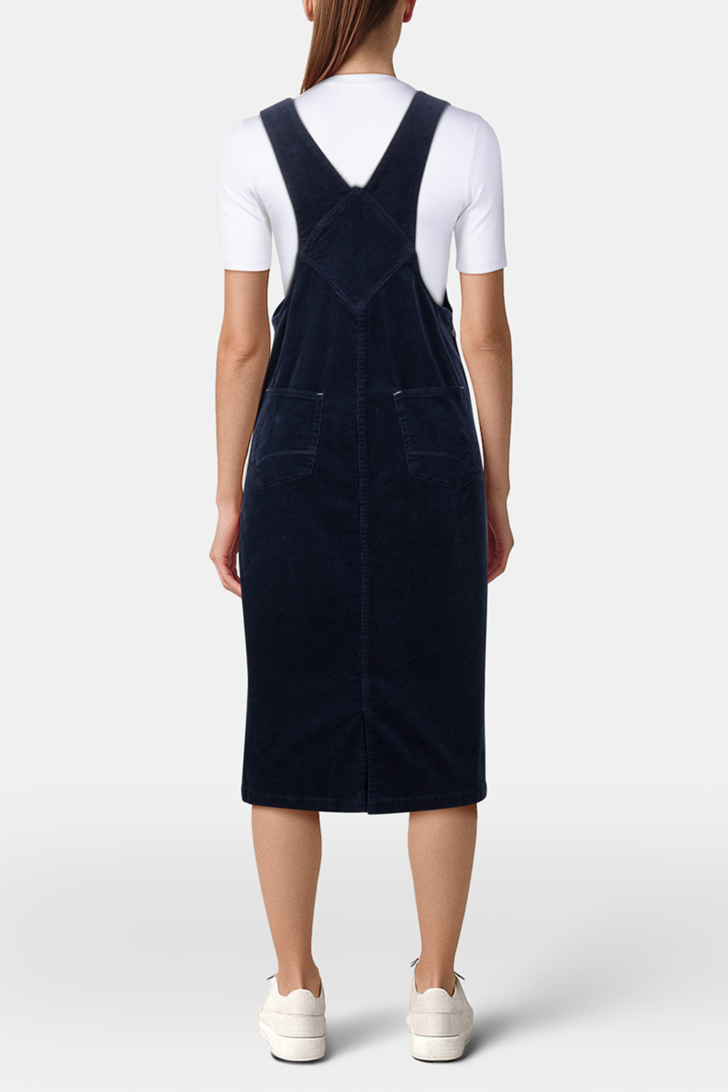 EMMIE ORGANIC CORD MIDI PINNY DARK NAVY 2