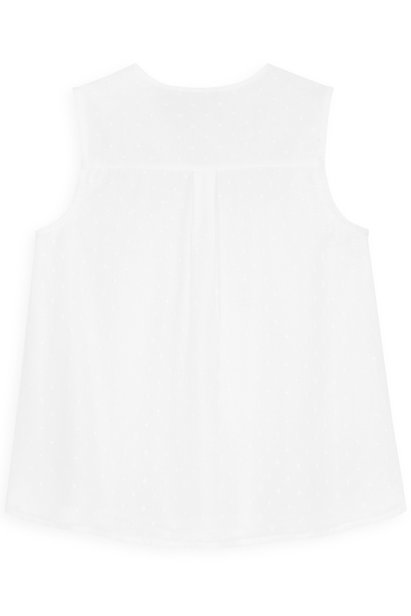 S&S GIRLS DENIM GROUP CTTN SWISS DOT SLEEVELESS TOP WHITE TR 2