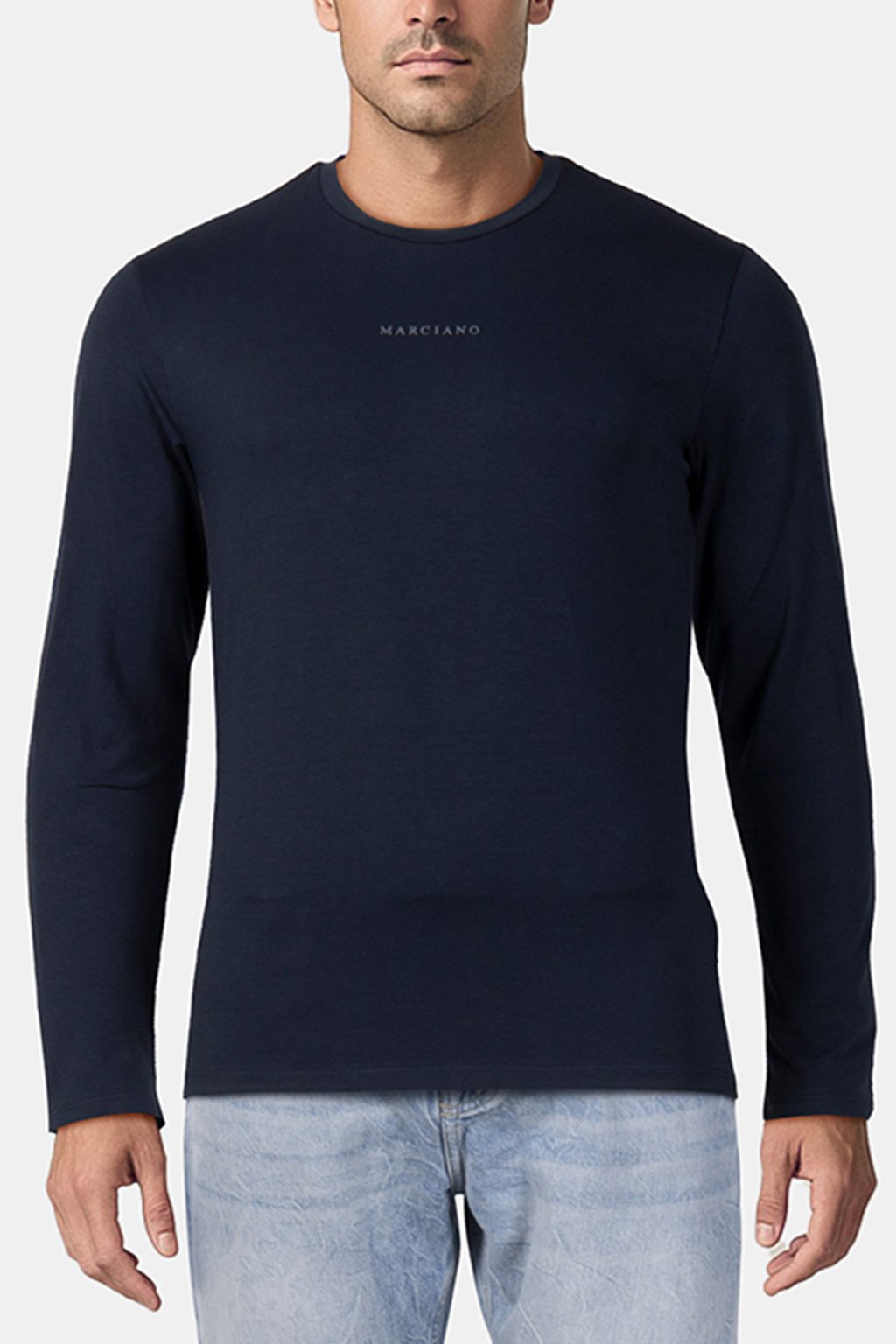 LS CN T-SHIRT SLIM F NAVY SEA 1