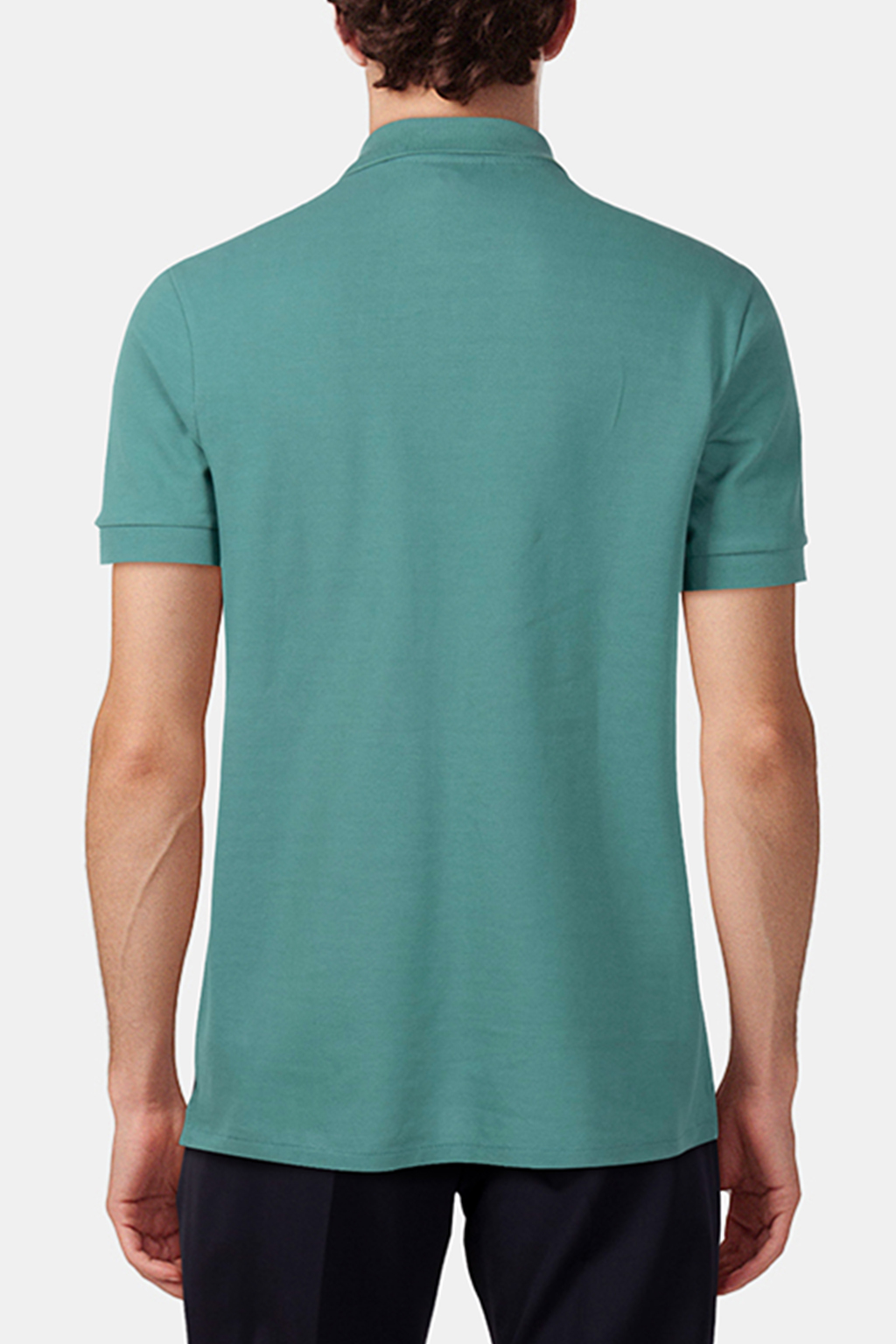 REG FIT SS POLO SHIRT ZEBRA PETROL GREEN 2