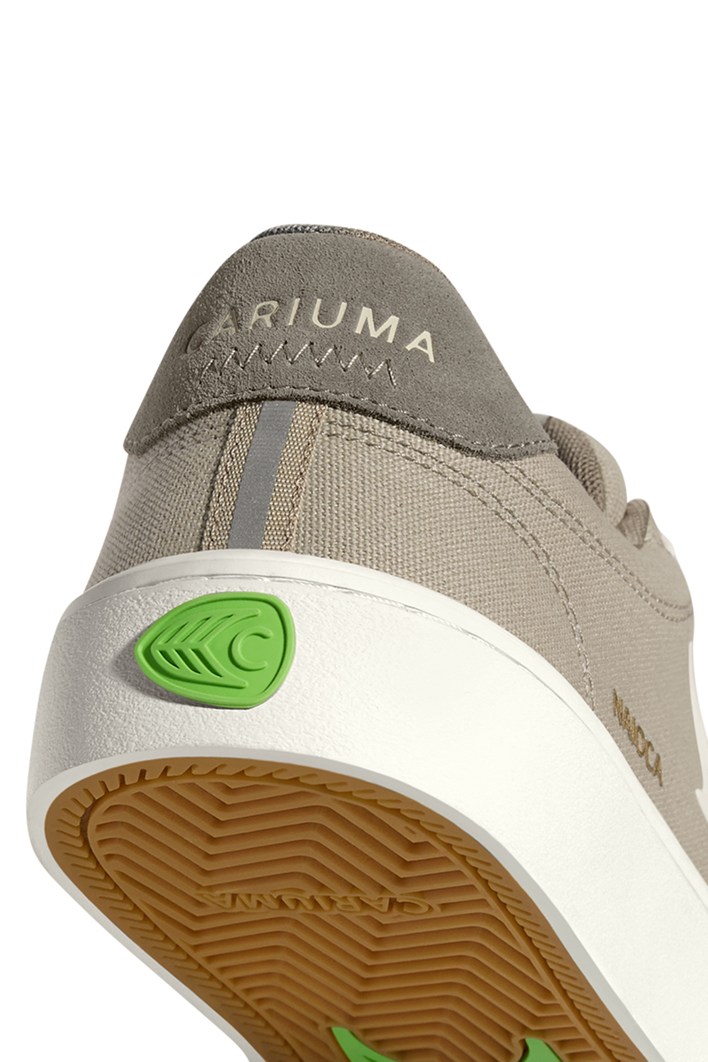 NAIOCA PRO PLAZA TAUPE SUEDE AND CANVAS IVORY LOGO LAUREL OA 5