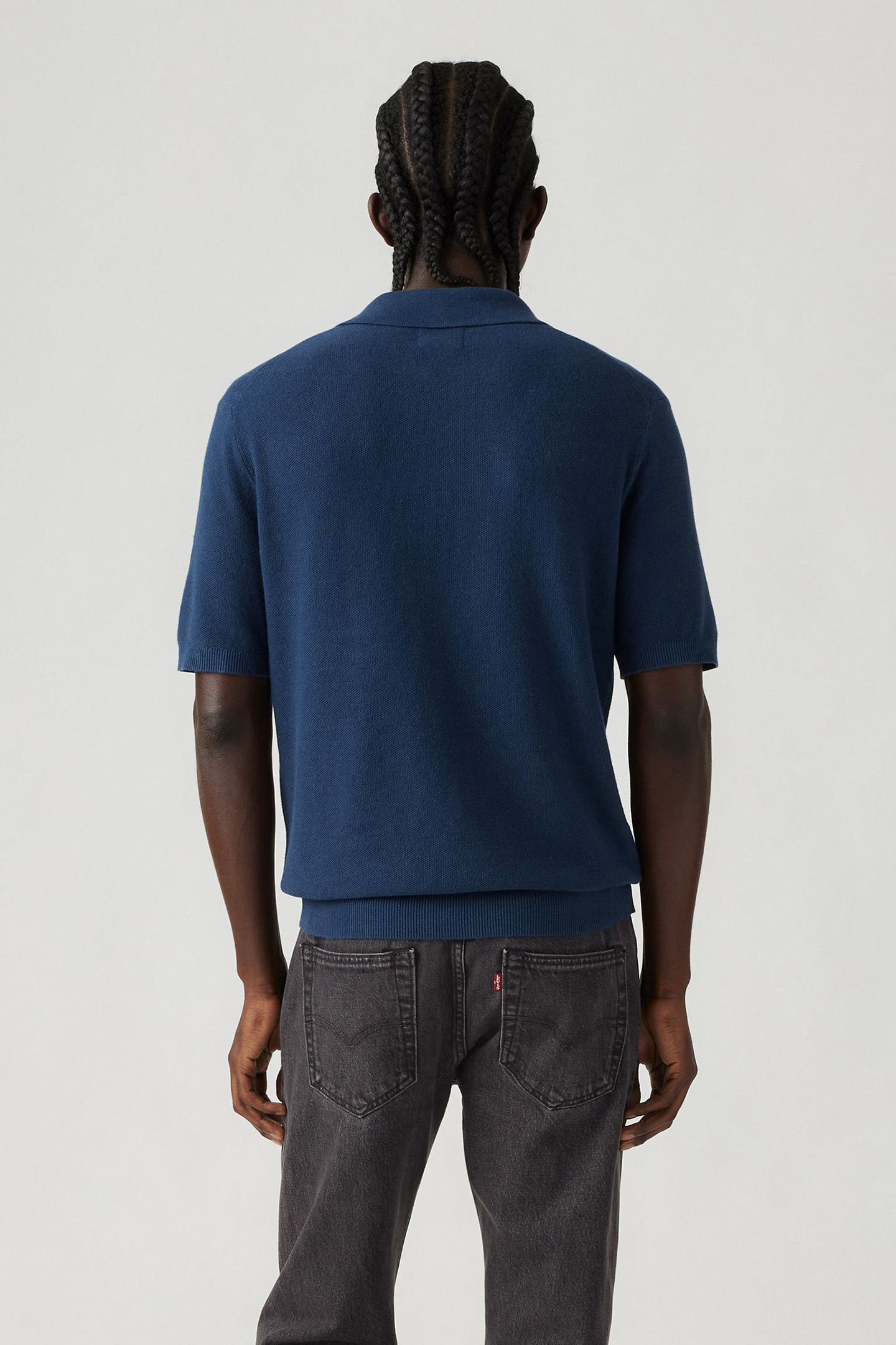 SWEATER KNIT POLO LINEN SEED STITCH DRES 2