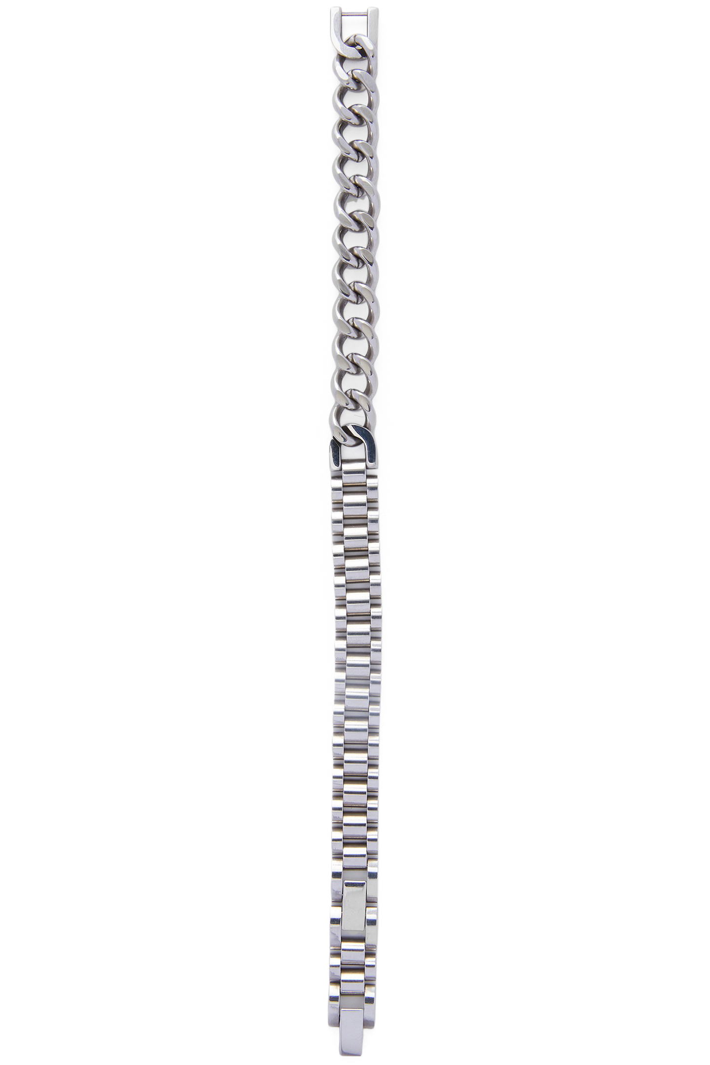 MIXED WATCH STRAP BRACELET SILVER 1