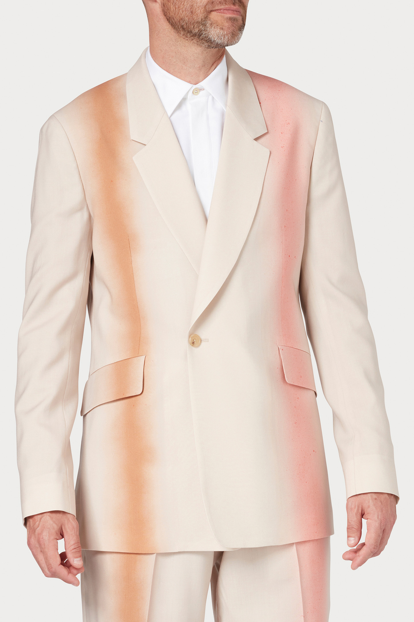 MENS 2 BUTTON JACKET IVORY 1