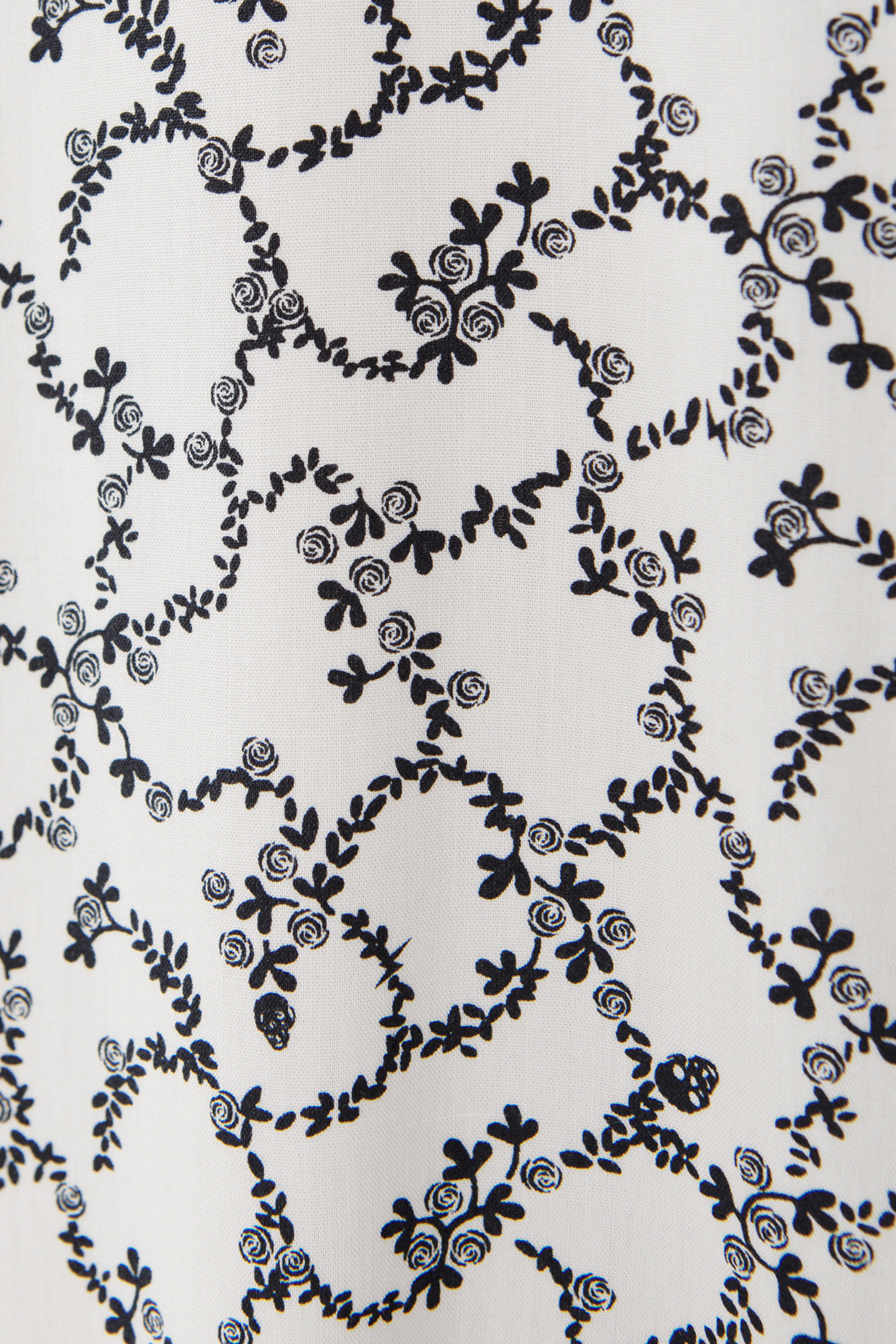 SLIM CHALK SHIRT WITH SKULL AND FLOWERS PRINT 9