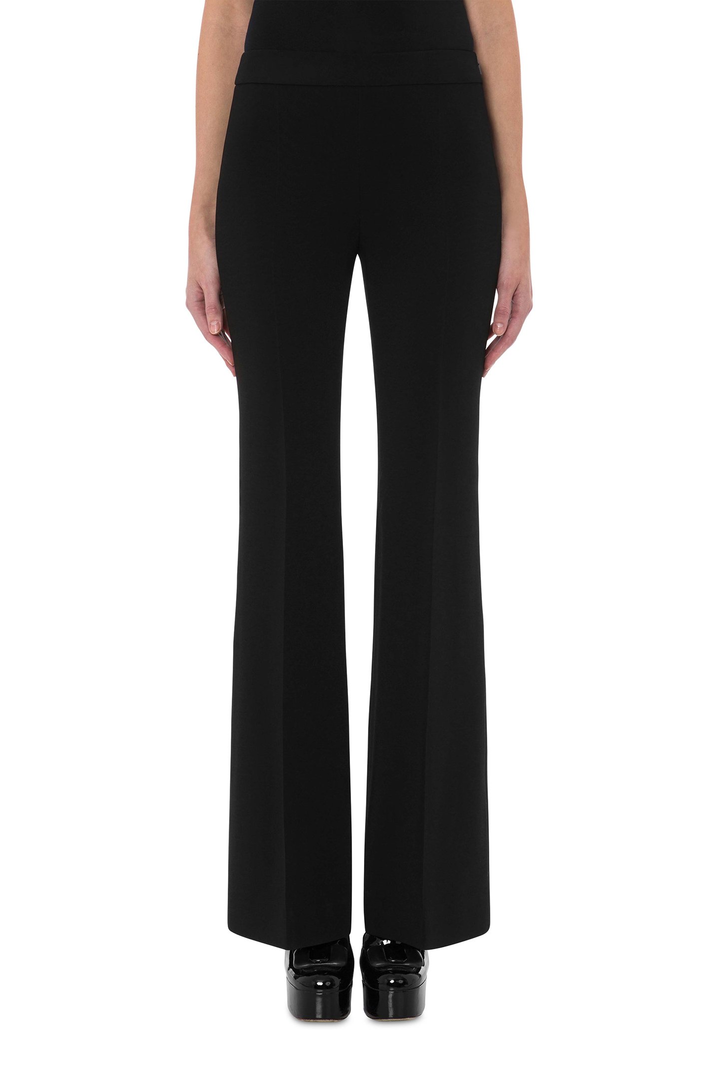60'S CADY FLARED TROUSERS BLACK by Moschino