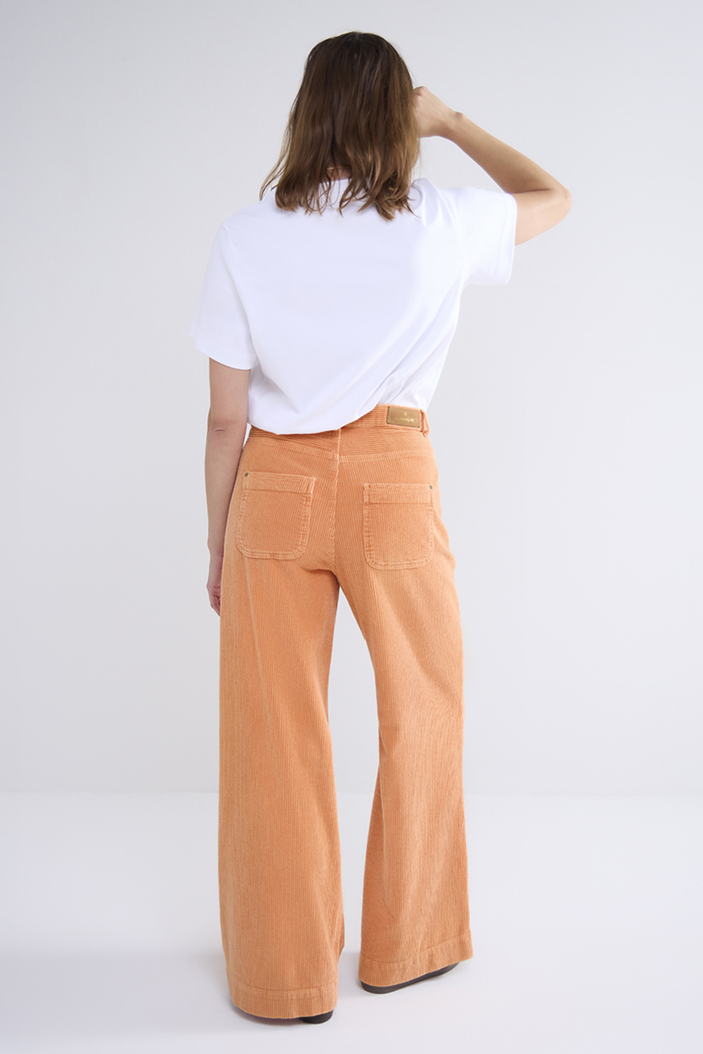 FLARED PANTS FLUID STRETCH CORD REDS 3