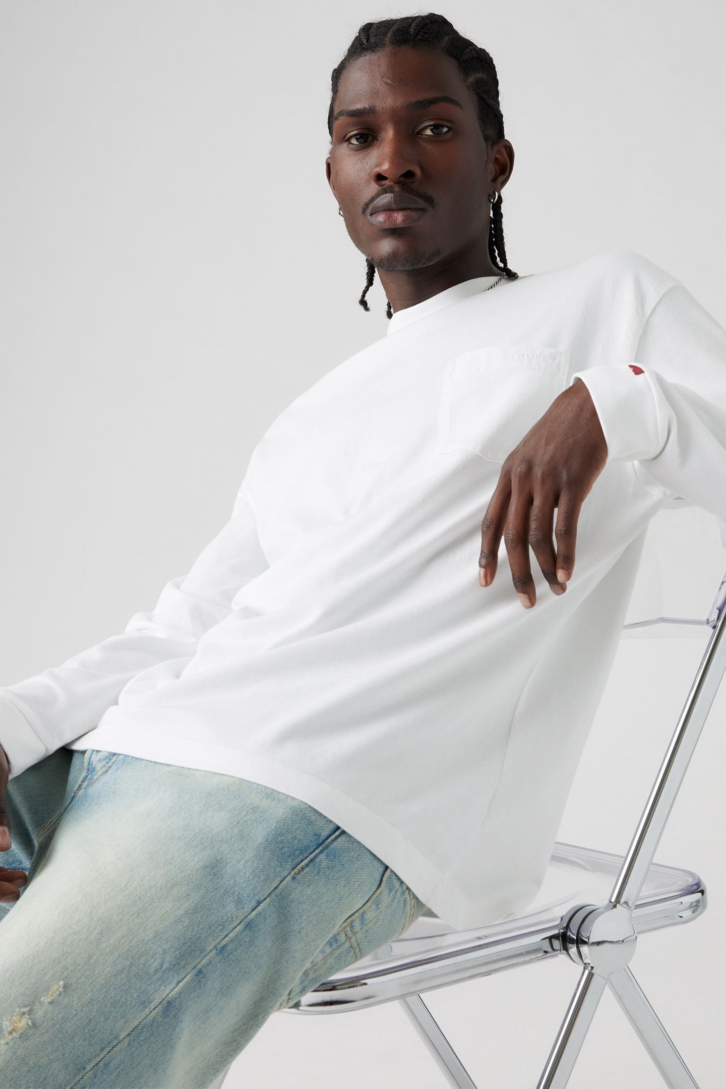 LS AUTHENTIC PKT TEE WHITE 3