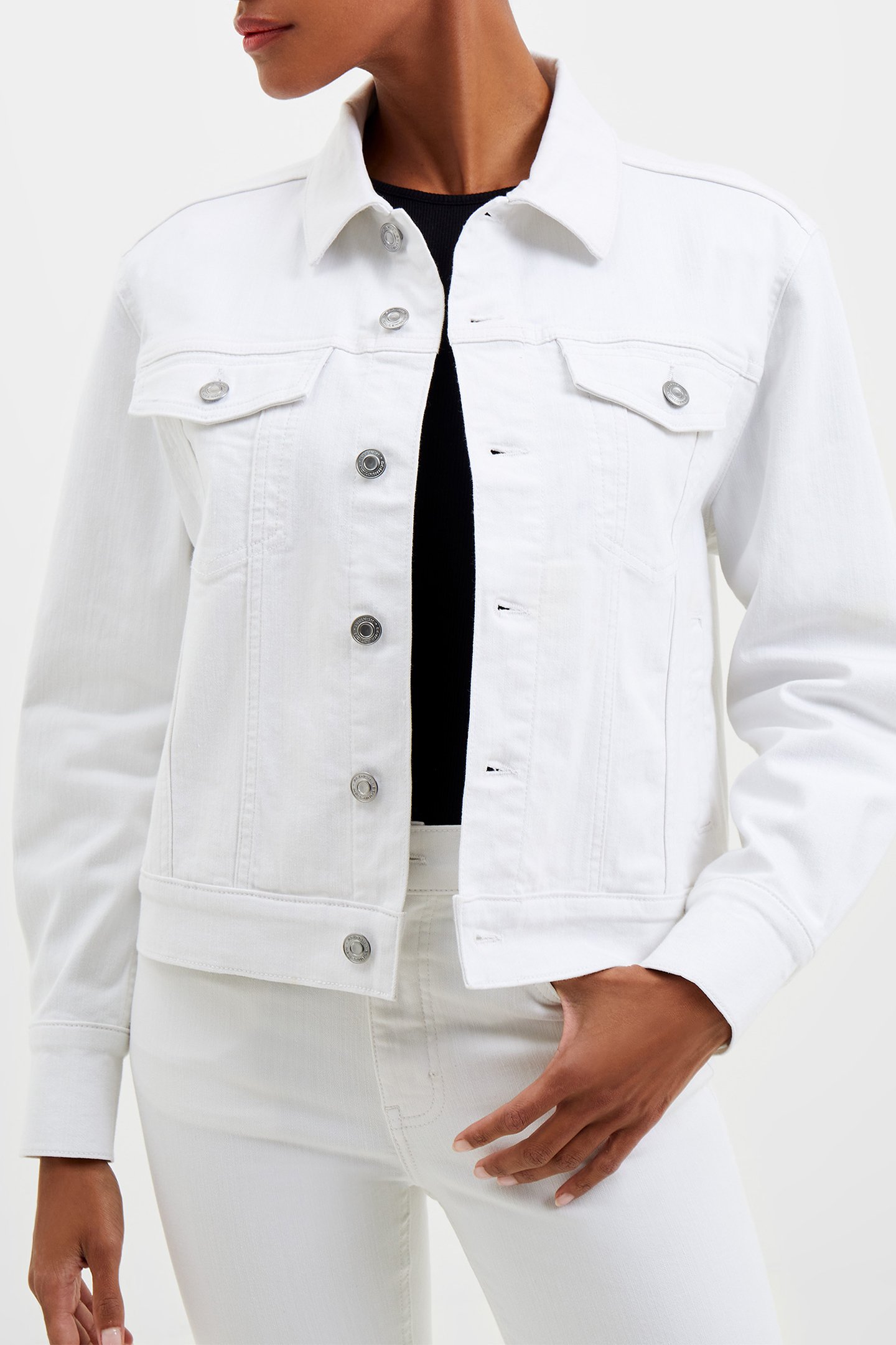 STRETCH TRUCKER JCKT WHITE by French Connection