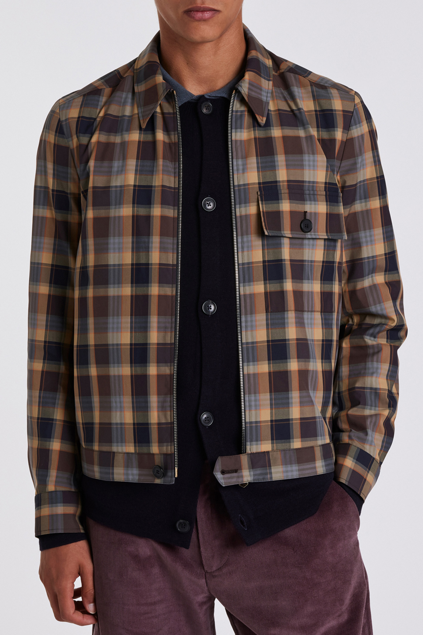 GENTS ZIP FRONT JACKET VERY DARK NAVY 1