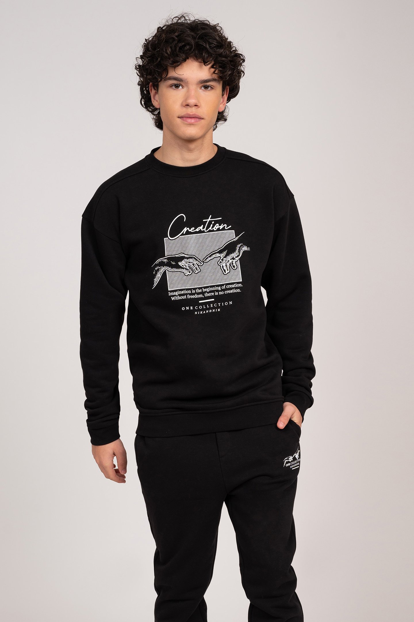 CREATION SWEATSHIRT BLACK by NIK & NIK