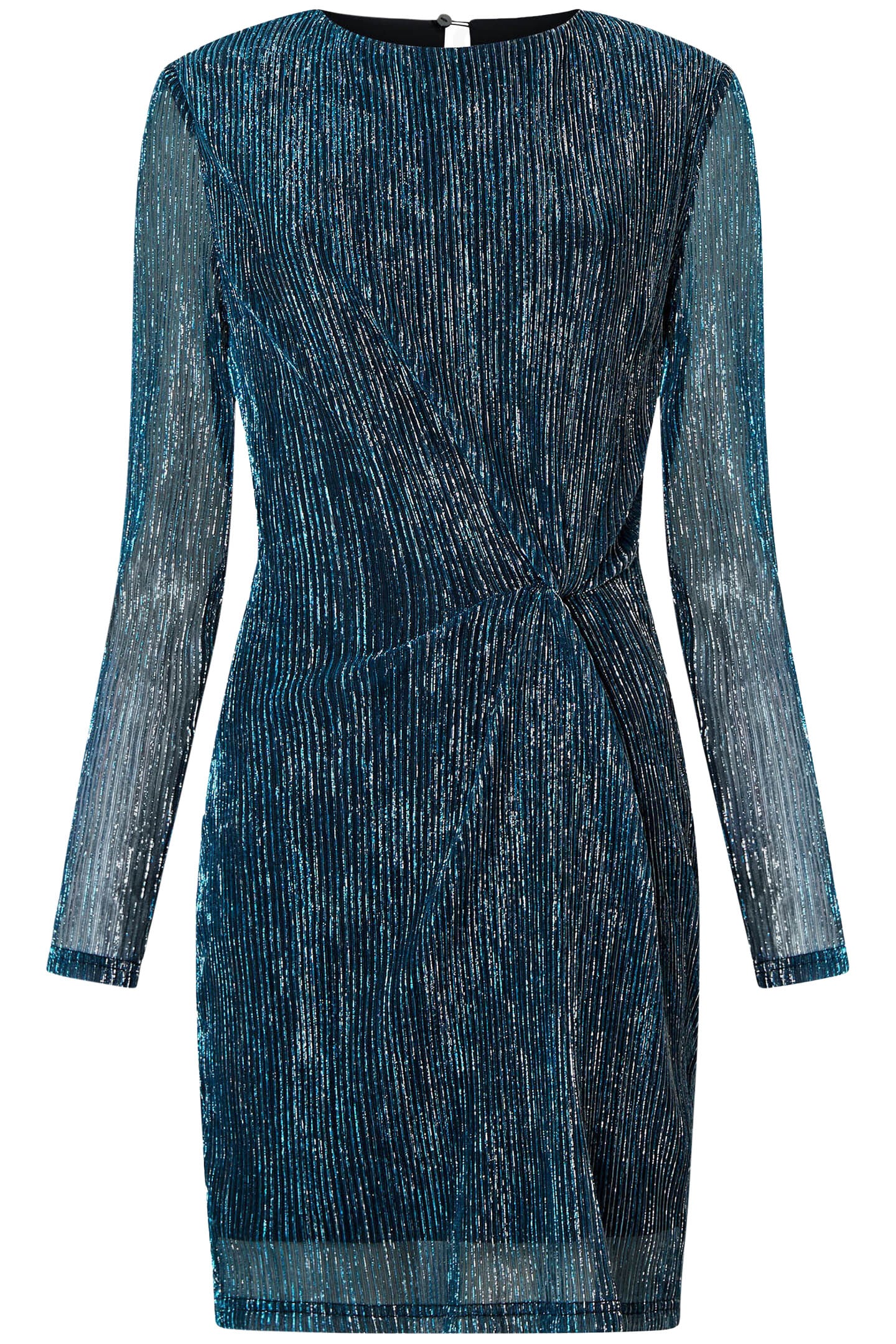 TAMY LUREX LS FITTED MINI DRES SILVER 4