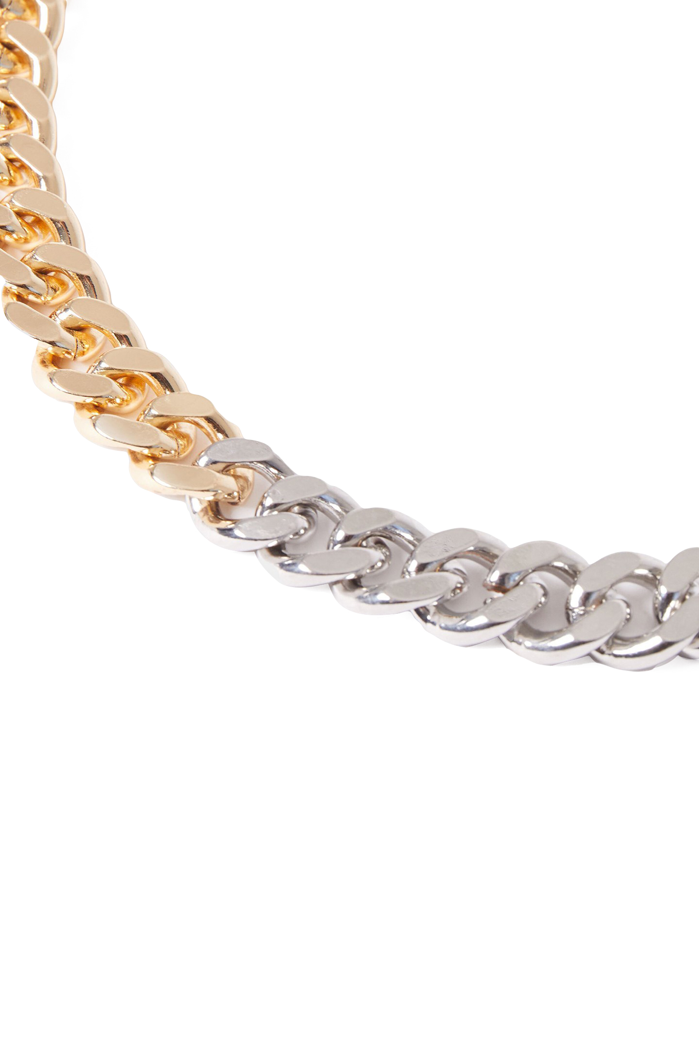 CHUNKY MIXED METAL NECKLACE GOLD/SILVER 3