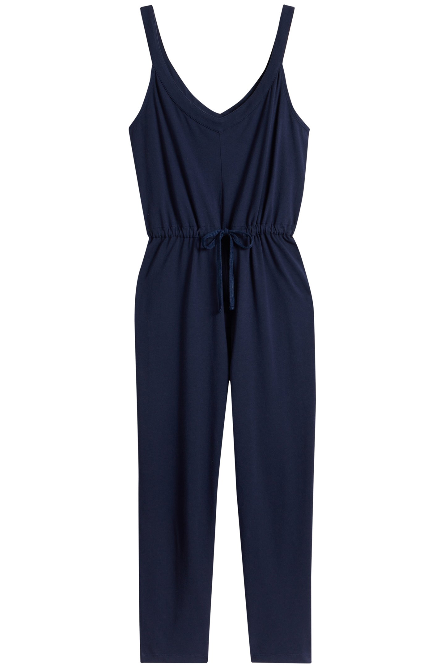 DRAWSTRING JERSEY JUMPSUIT DARK NAVY 1