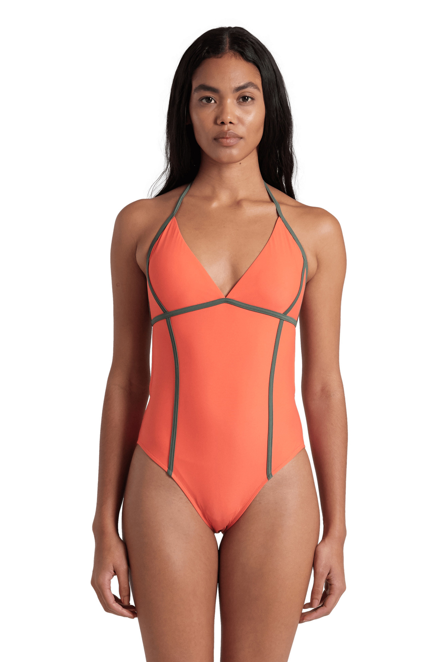 WOMEN'S ARENA PRO_FILE SWIMSUIT TIE BACK CALYPSO CORAL-SAGE by Arena