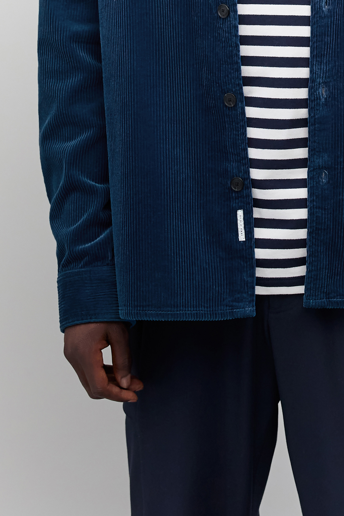 REGULAR COBALT CORDUROY OVERSHIRT 7