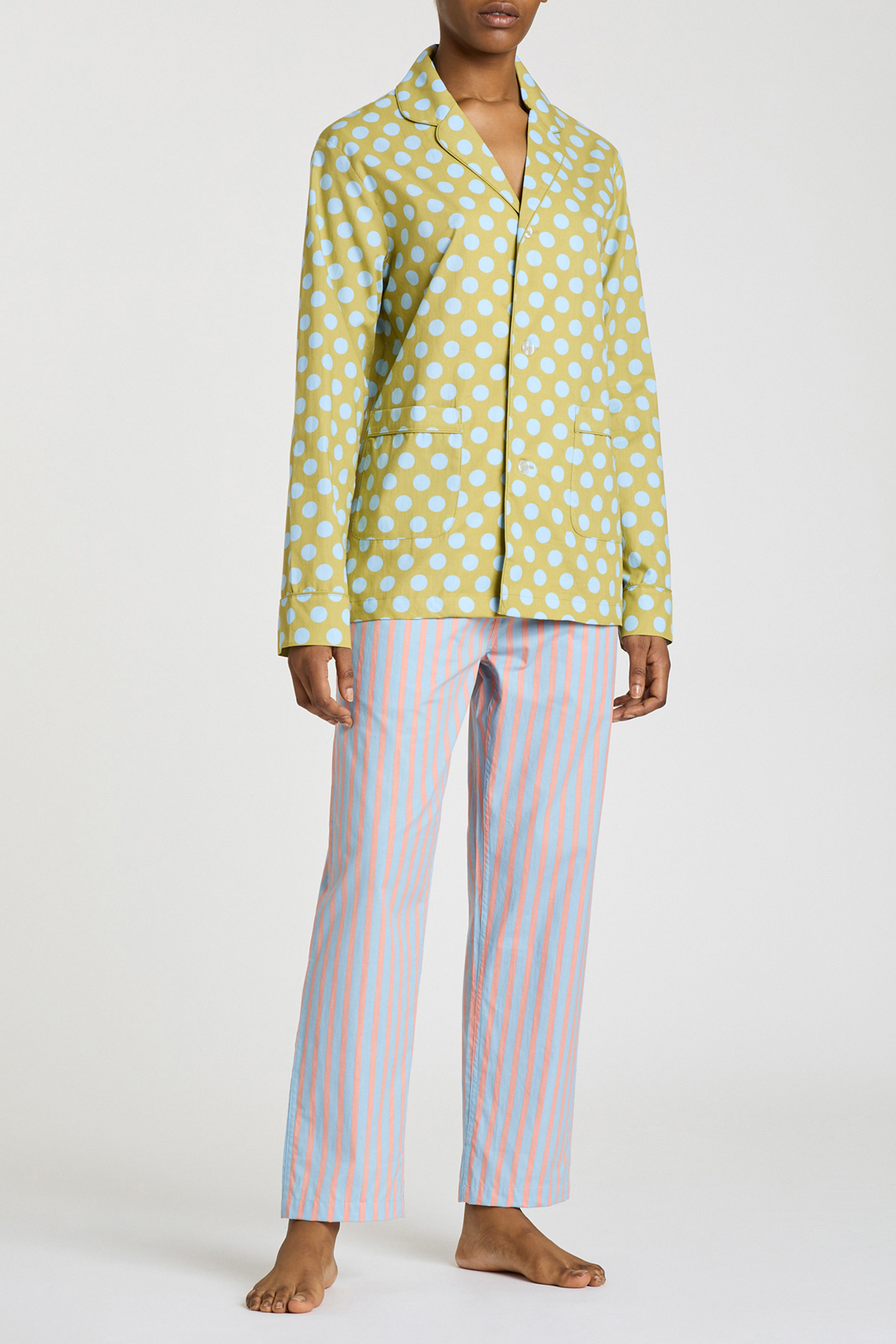 UNISEX PJ TOP L/SLV YELLOW 6