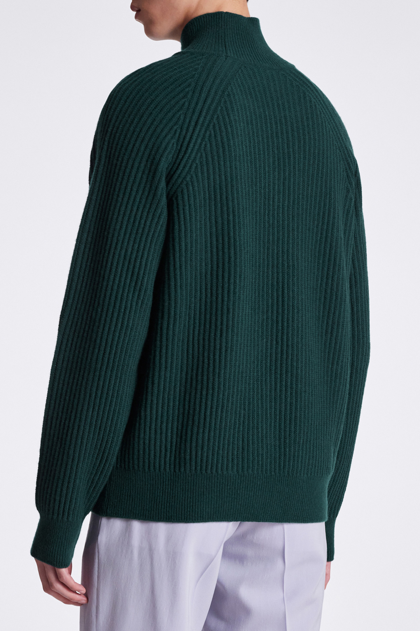 GENTS PULLOVER ROLL NECK BOTTLE GREEN 2