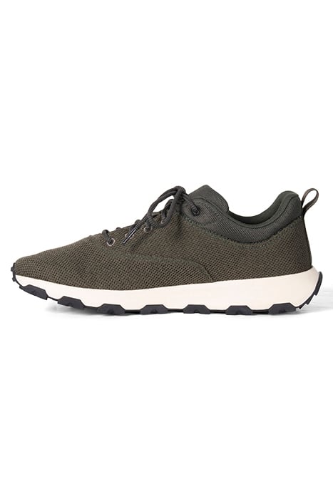 WINSOR PARK LOW LACE UP SNEAKER DARK GREEN KNIT 3