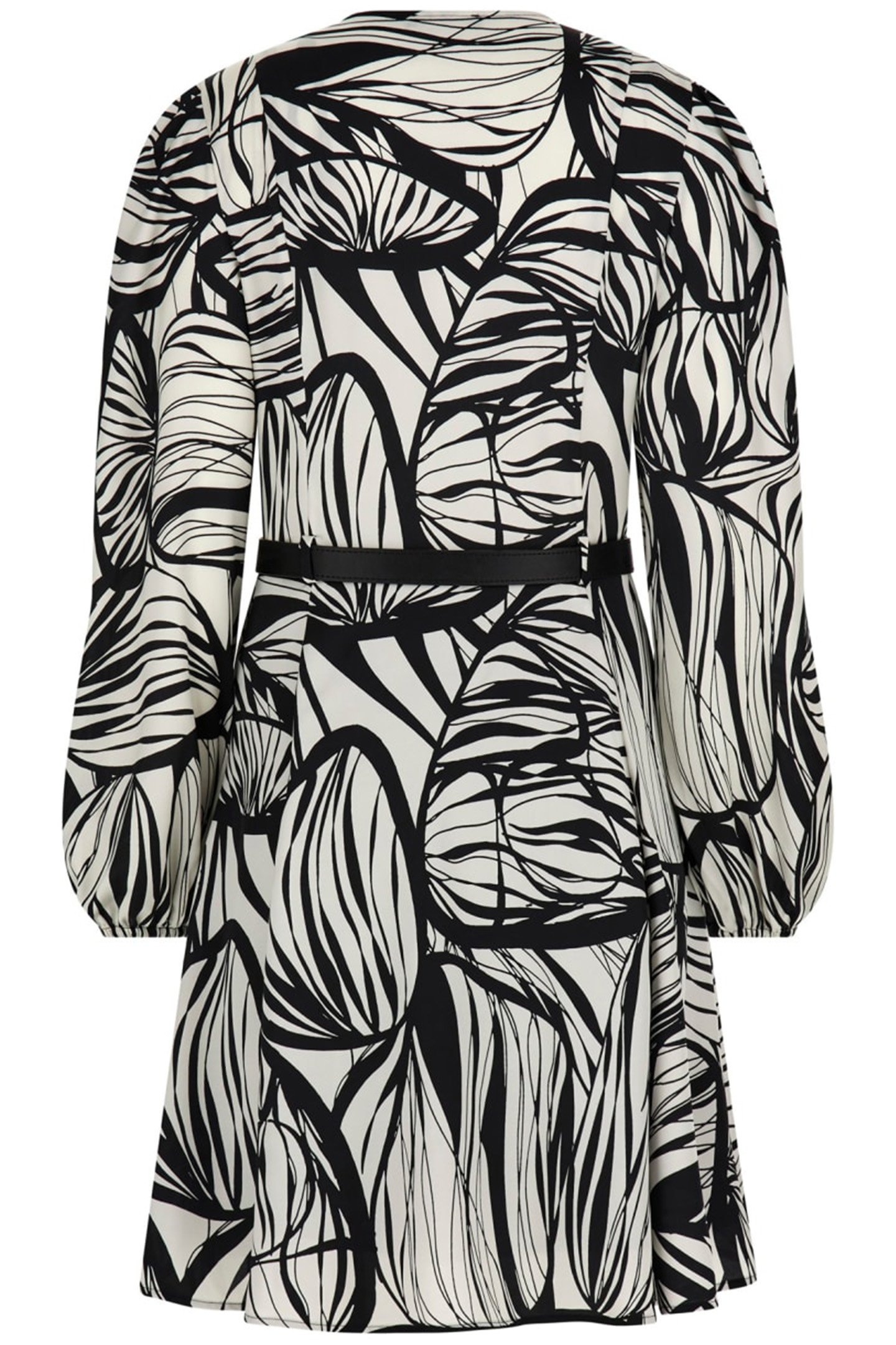 DEBORA SHORT DRESS ABSTRACT LEAVES PRIN 2