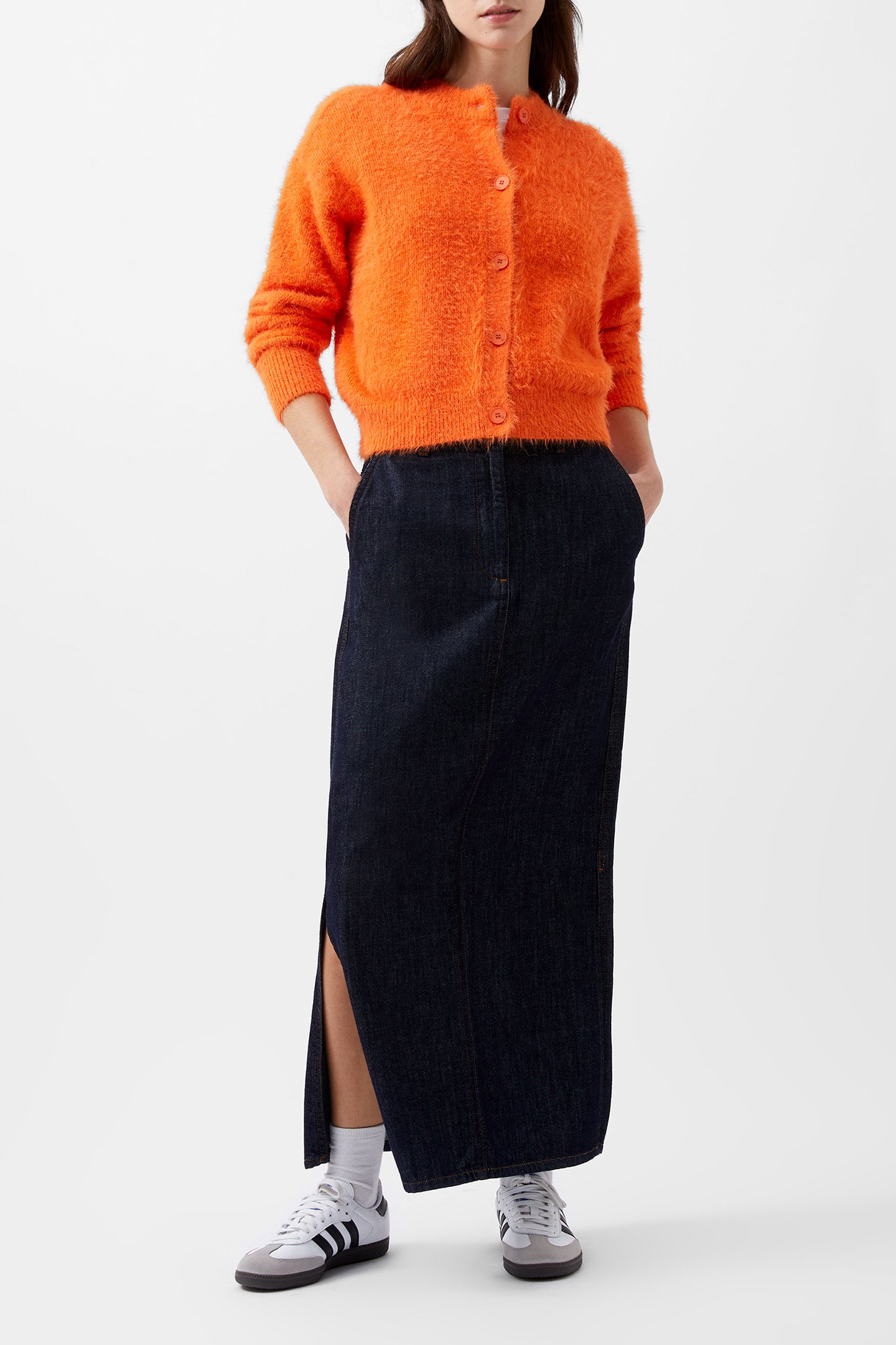 MOLLY FEATHER LS CARDIGAN CORAL ROSE by French Connection