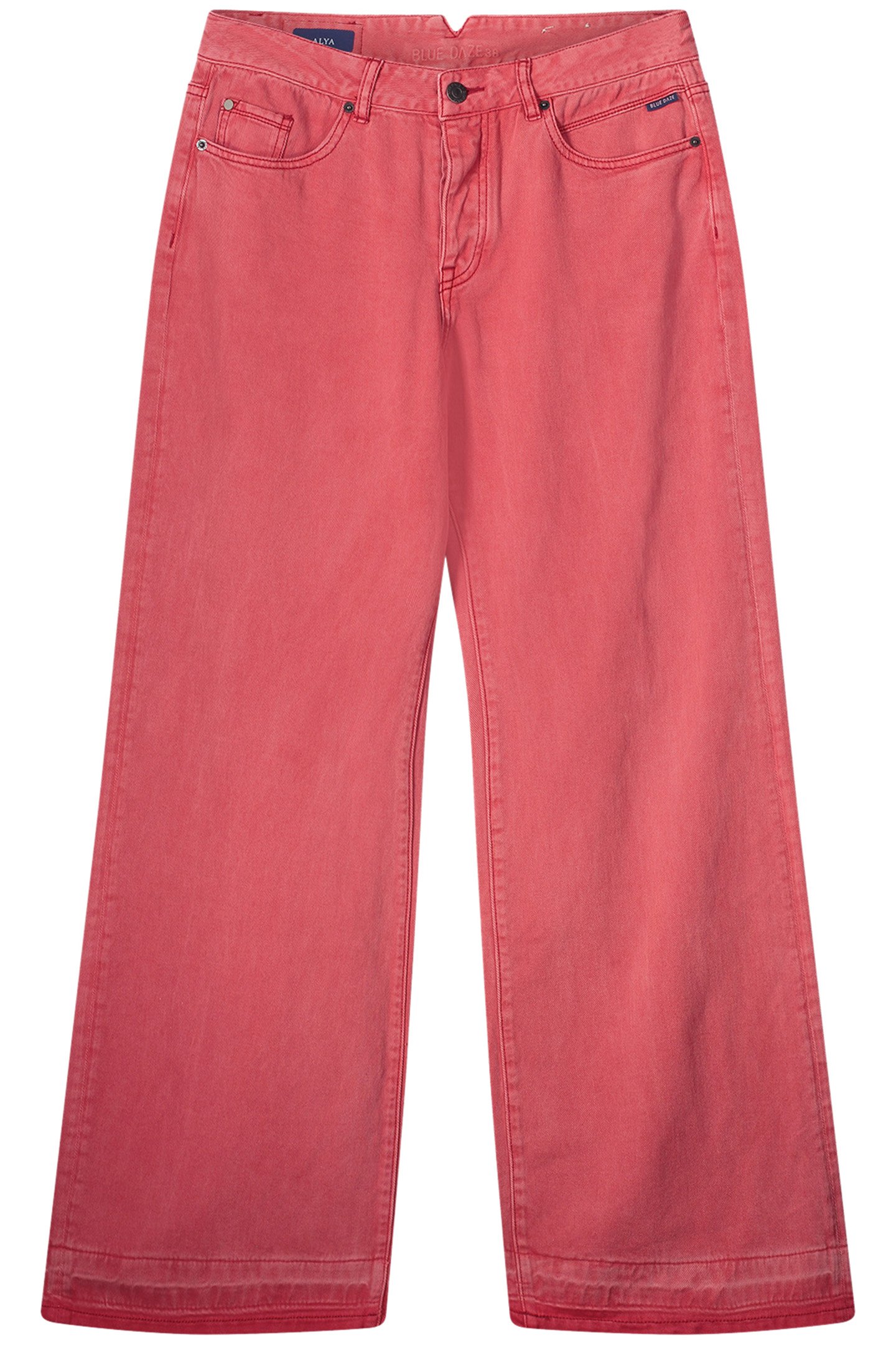 WIDE LEG JEANS COLOURED DENIM REDS 4