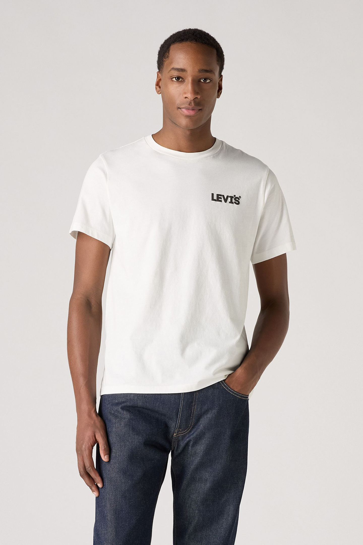 LSEGRAPHIC CREWNECK TE LC WHITE HEADLINE by Levi's