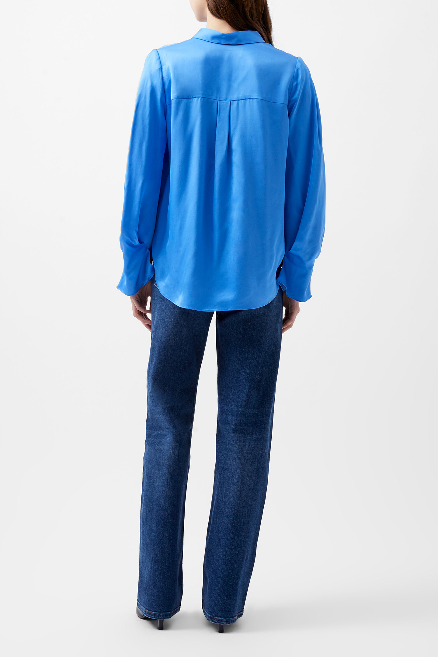 ENNIS SATIN SLEEVE DETAIL SHRT ULTRAMARINE 2