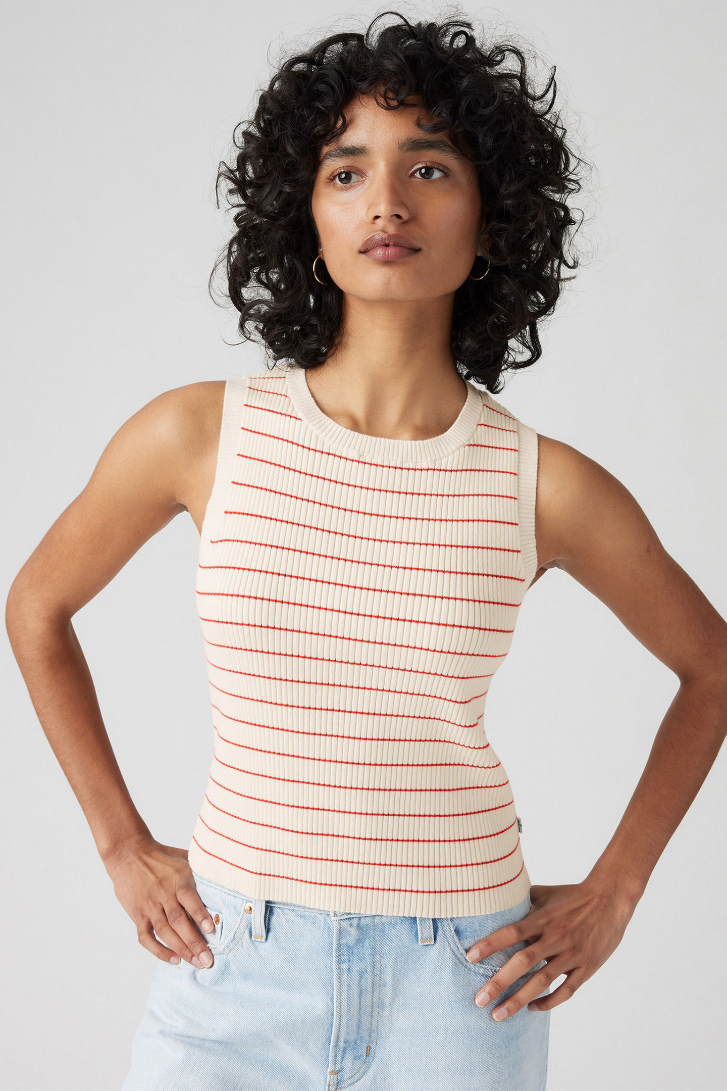 TULIP TANK JULES STRIPE EGRET 4