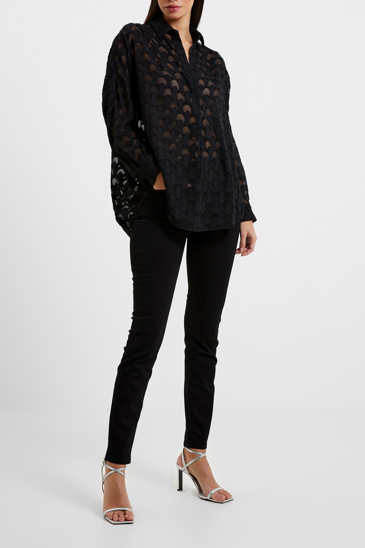 GEO BURNOUT POPOVER SHIRT BLACKOUT 3