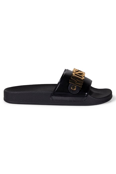 SABOTU.POOL25 PVC+VIT.NERO/ORO by Moschino