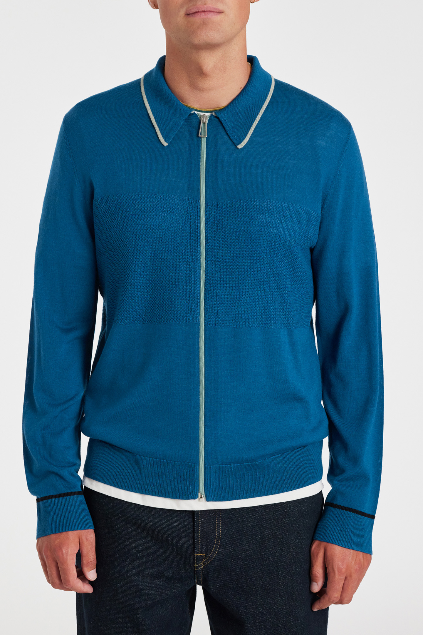 CARDIGAN ZIP THRU COBALT BLUE 1