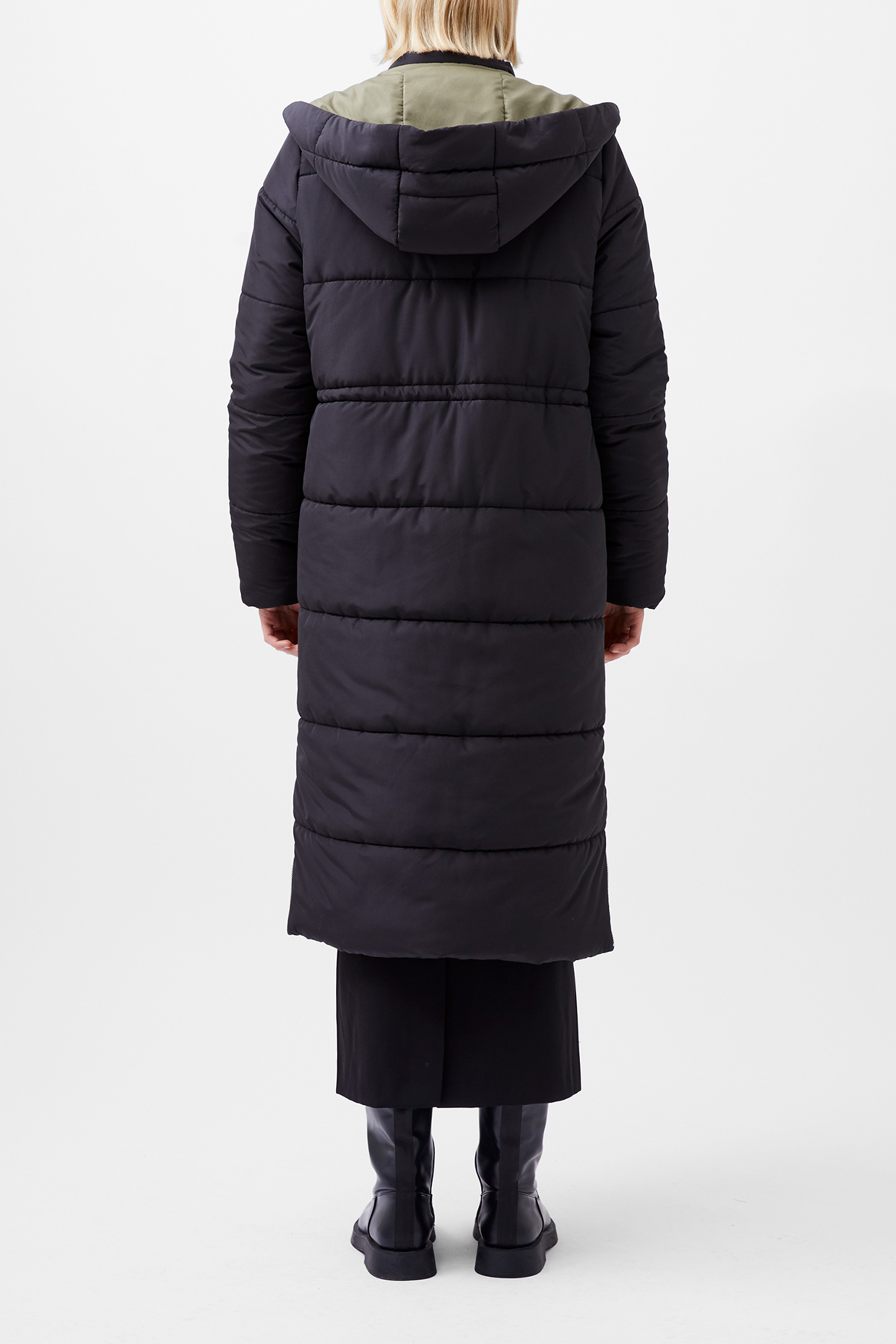 AUDEN DOUBLE FRONT PUFFER JACK BLACKOUT/TARMAC KHAK 2