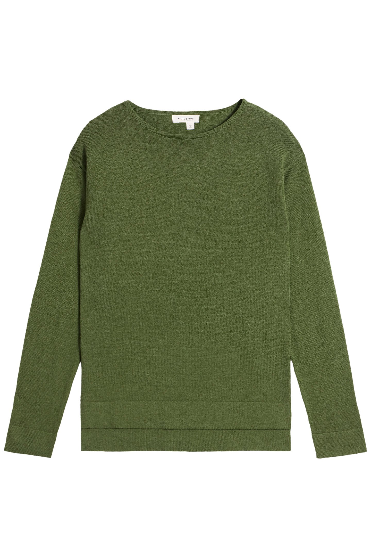 ORLA WOOL COTTON BLEND JUMPER KHAKI GREEN by White Stuff