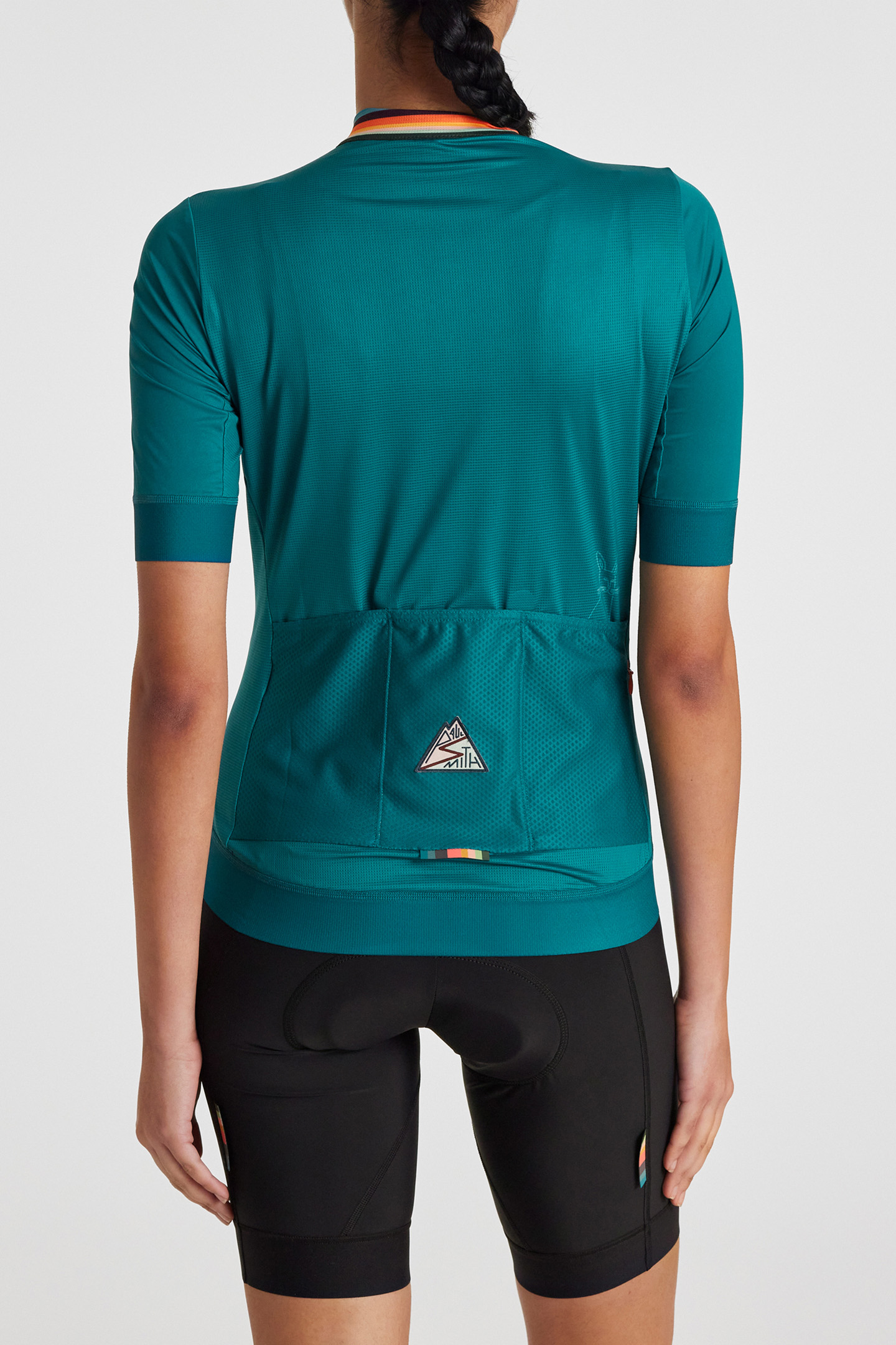 CYCLE JERSEY S/S ARTIST STRIPE PETROL GREEN 2