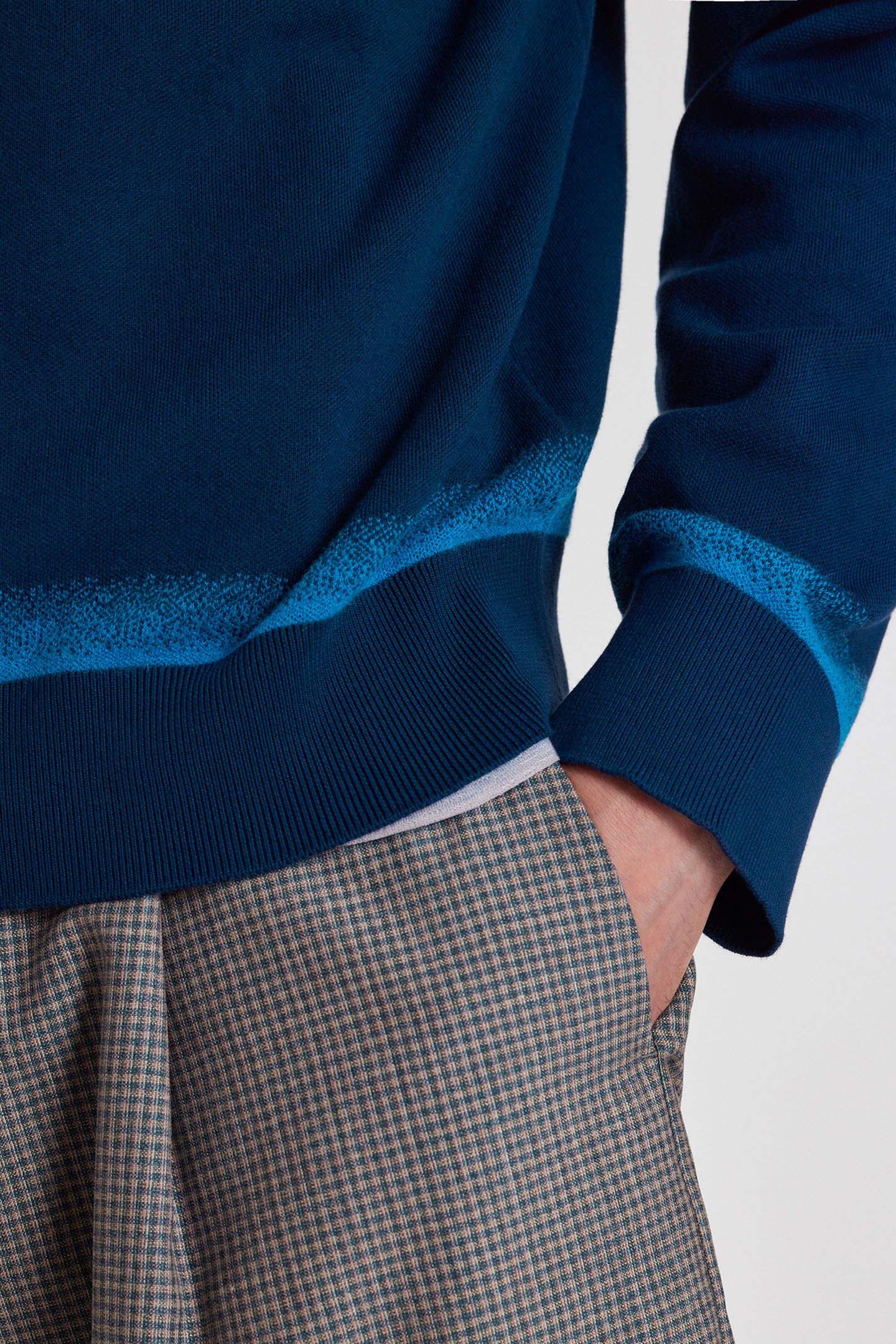 MENS SWEATER CREW NECK INDIGO 6