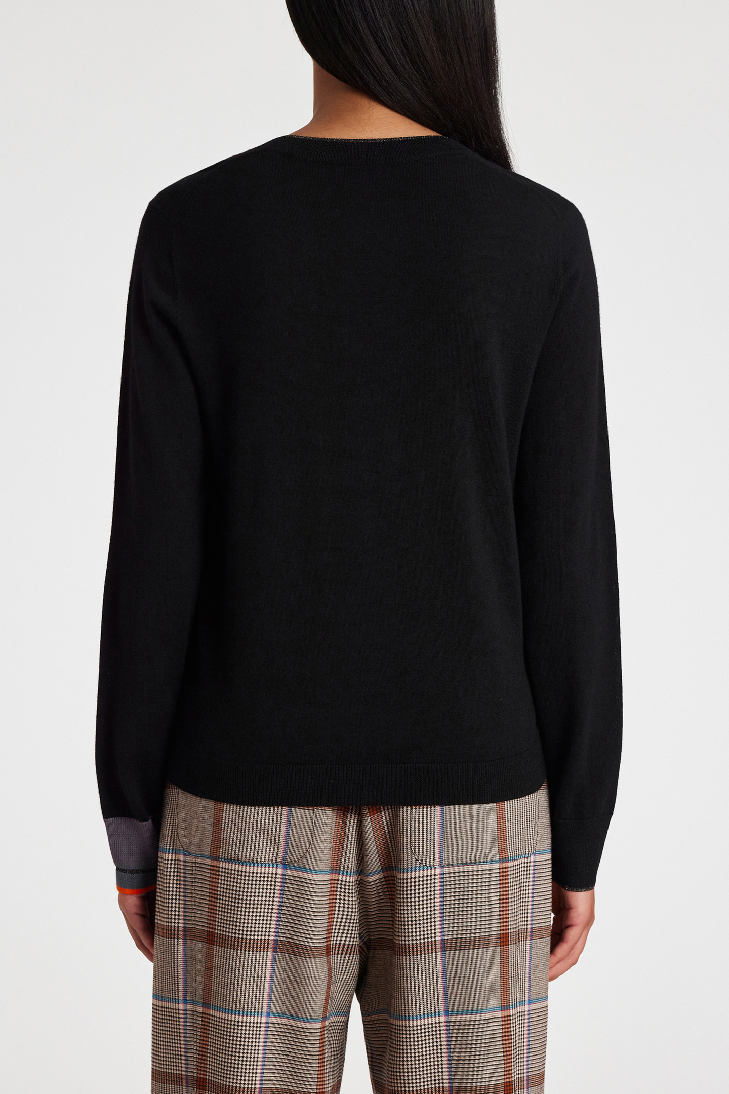 KNITTED SWEATER CREW NECK BLACK 2