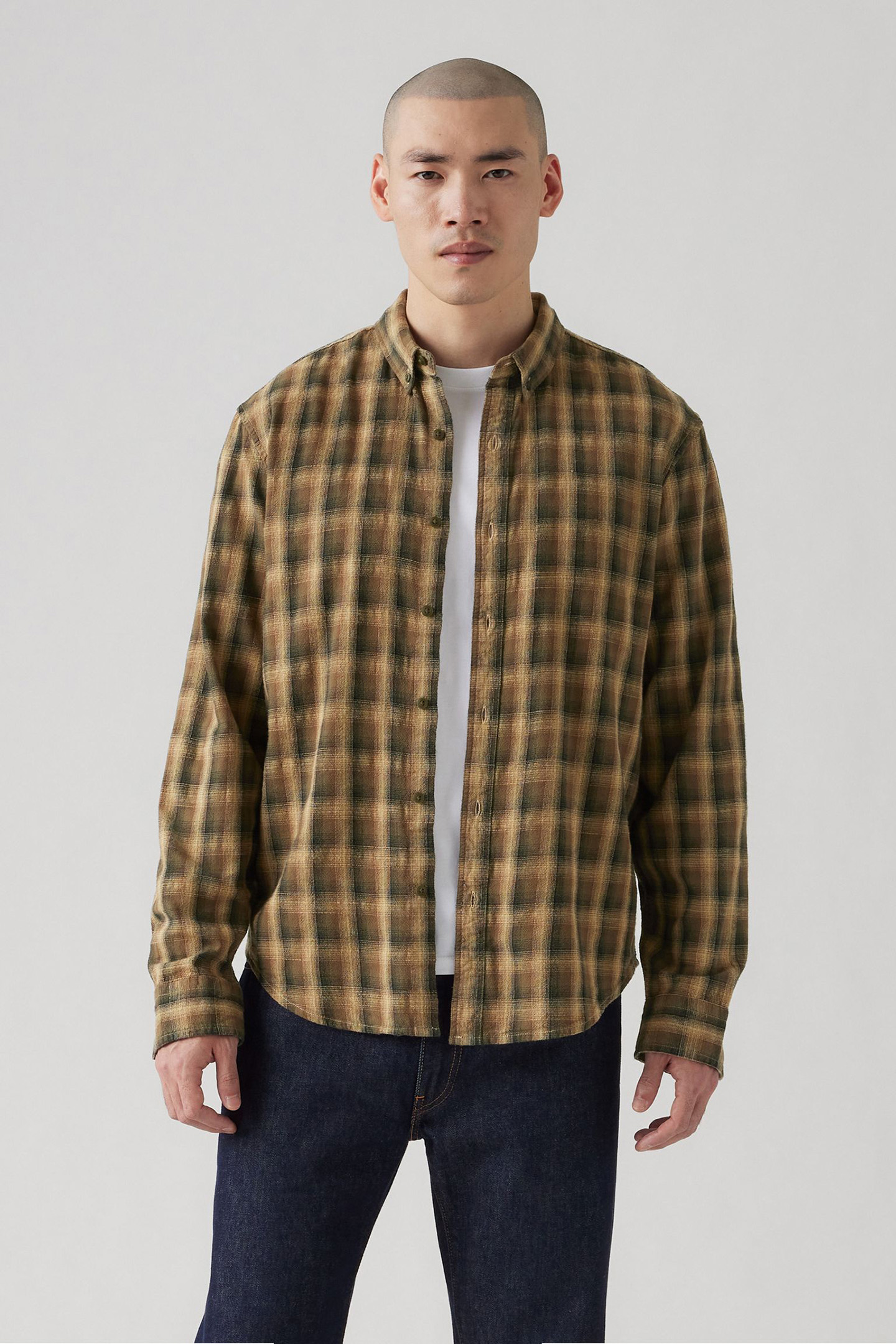 AUTHENTIC BUTTON DOWN YURI PLAID KELP 1