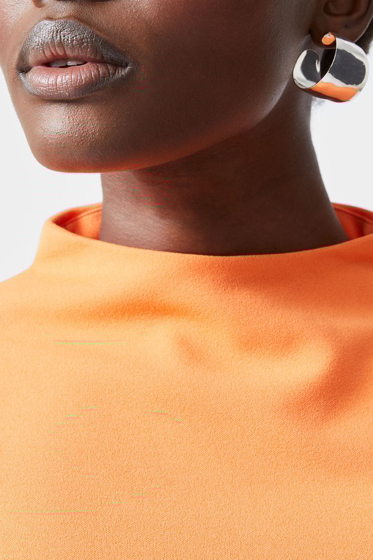 ZION TEXTURED JERSEY DRESS CORAL ROSE 4