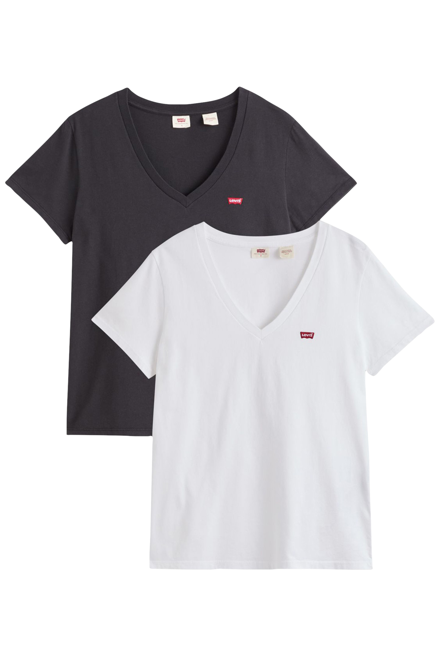 2PACK VNECK TEE 2 PACK V NECK WHITE 1